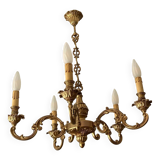 Bronze chandelier 5 branches
