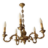 Lustre bronze 5 branches