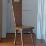 Maison Dubosq, an olive chair, 70s