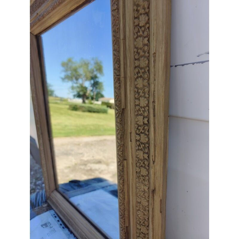 Wood and gilded stucco mirror, 19th century