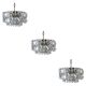 Nickel-plated crystal chandelier Mid Century Modern by Bakalowits