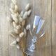 Wine glasses with chiseled foot