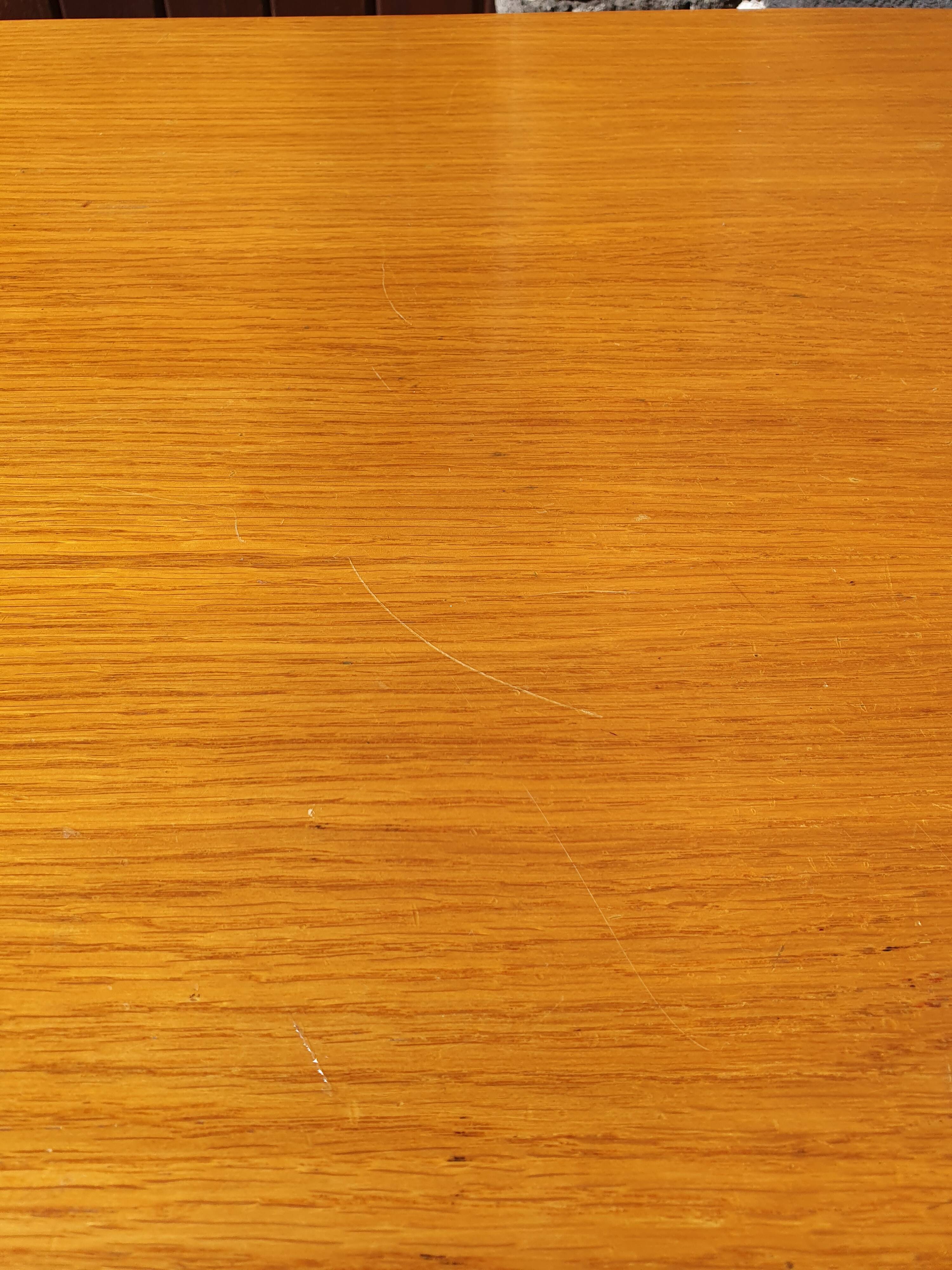 Vintage light oak desk from the 70s