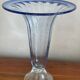 Bubble glass vase on foot