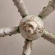Handgeformt vergoldet vintage Porzellan Kronleuchter Capodimonte 1960er