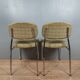 Pair of vintage chairs in fabrics and metal