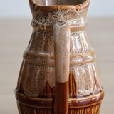 50cl glazed ceramic pitcher with beer barrel decoration