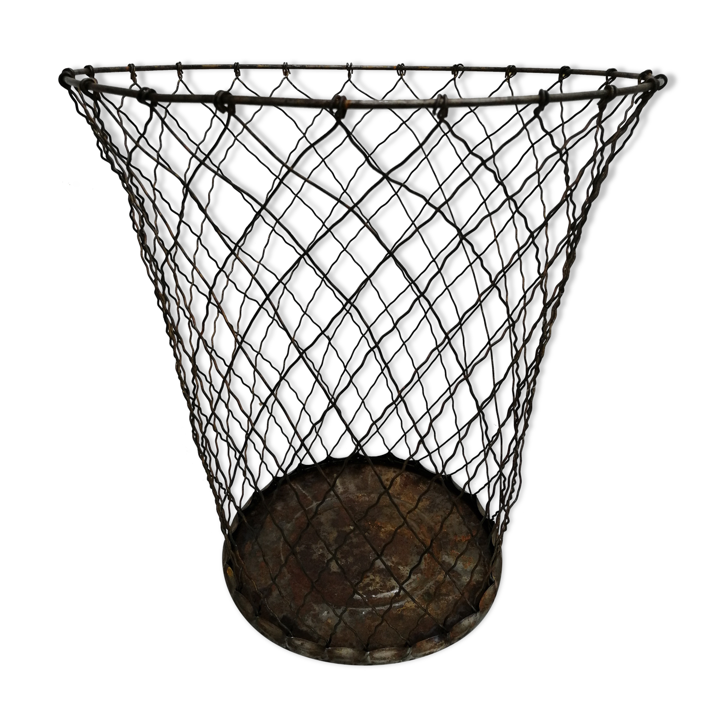 Brass wire trash trash can