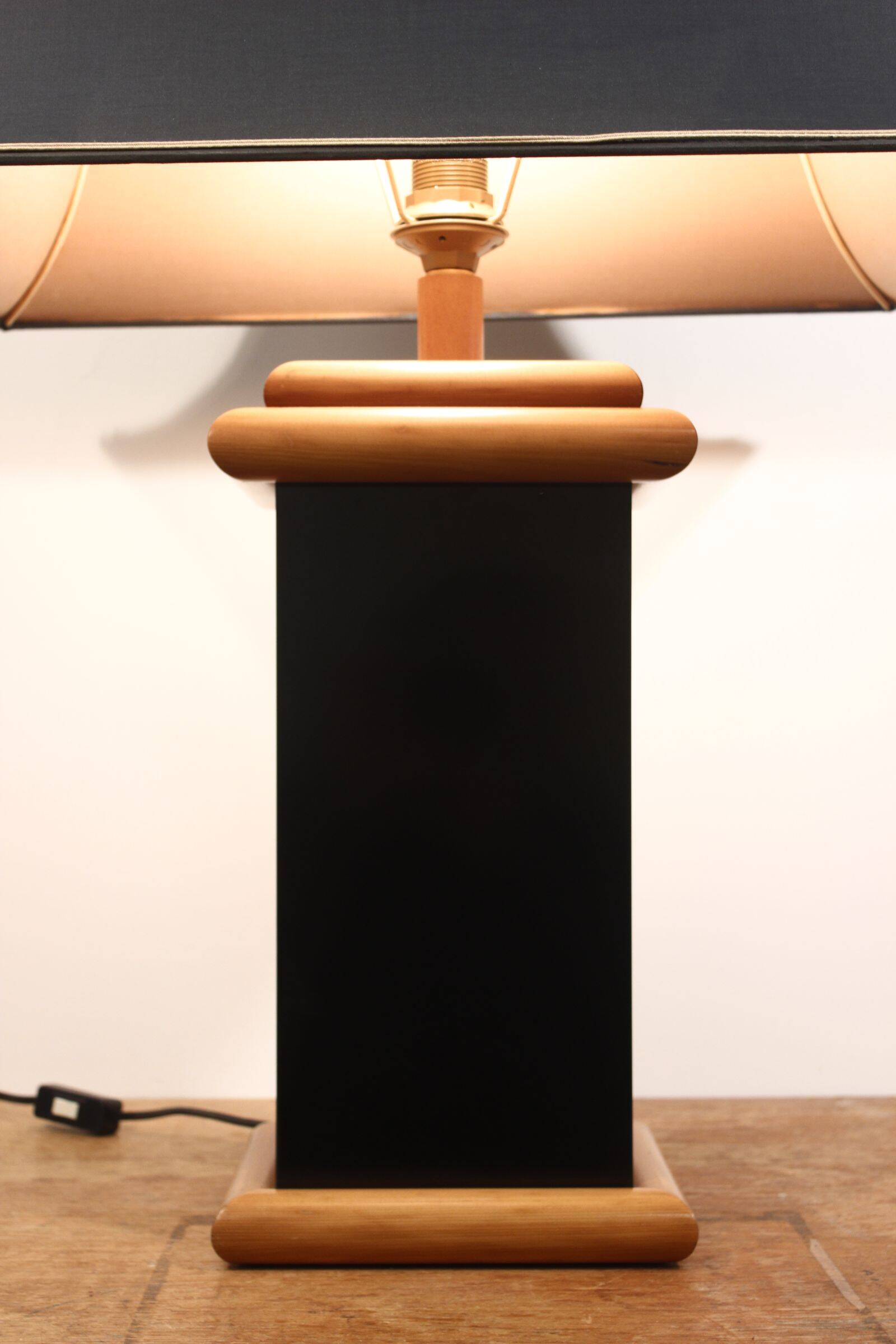 Grande lampe à poser vintage pagode inspiration Japonaise 1970s