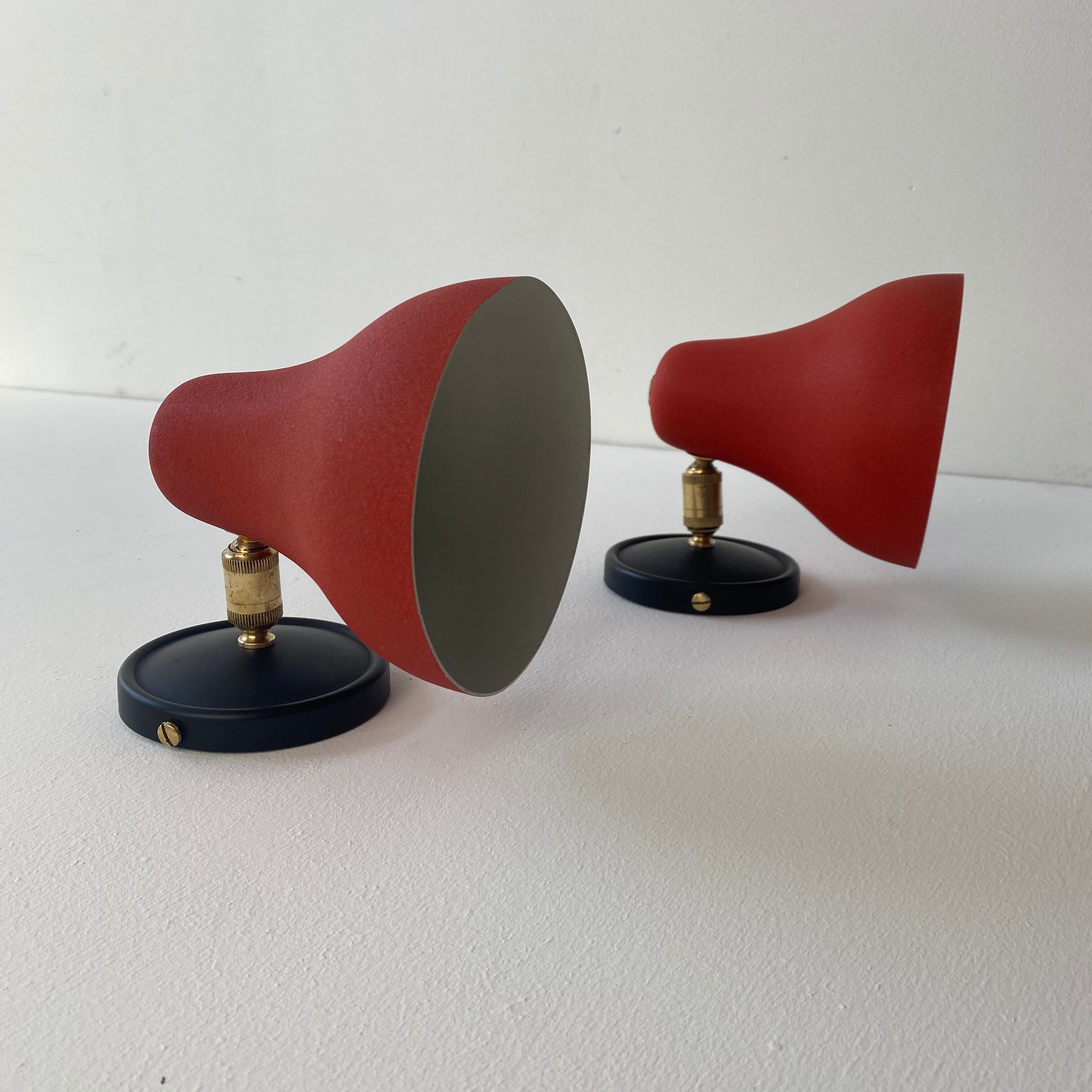 Lot 2 old vintage articulated wall lamps 1950