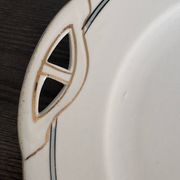Vintage Art Deco handled dish