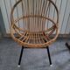 Fauteuil enfant en rotin et base métal