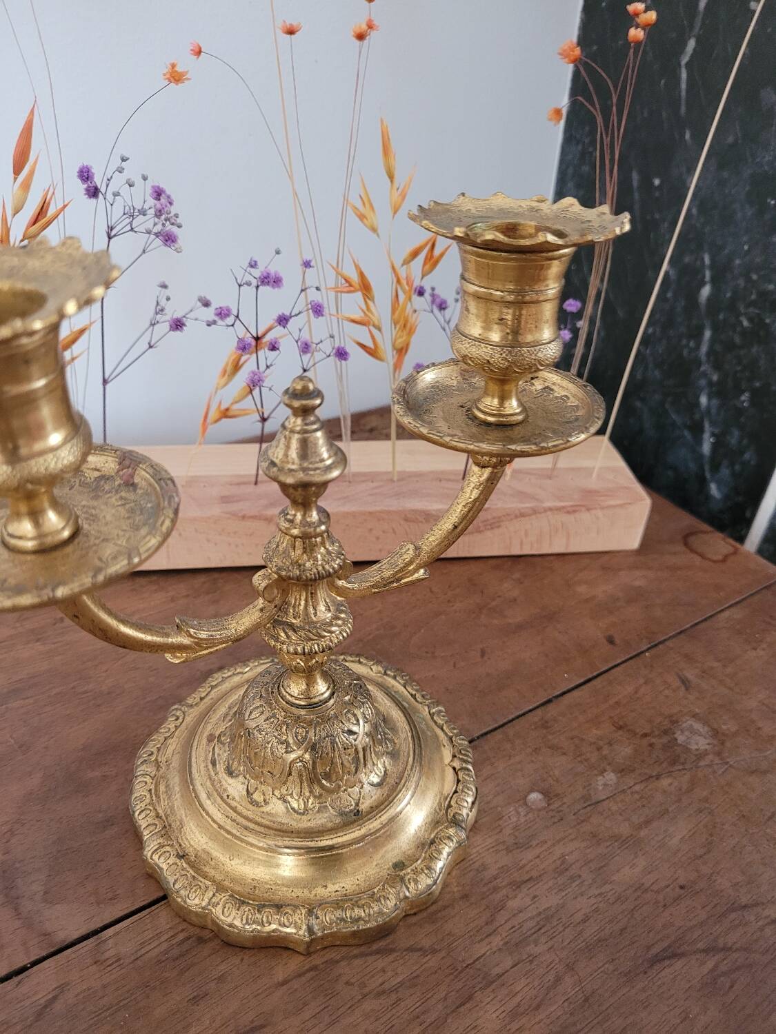 Candlestick No. 2, 2 brass lights