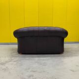 Original English Chesterfield 2-Seater Sofa - Vintage Oxblood Leather