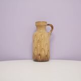 Vintage sand & brown west germany can vase scheurich