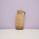 Vintage sand & brown west germany can vase scheurich