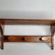 Vintage design wall coat rack, 3 oval hooks, 50s/60s, 62 cm