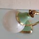 Bedside lamp brass and opaline / vintage 50s-60s