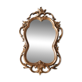 Miroir mural en or de style Hollywood Regency, USA