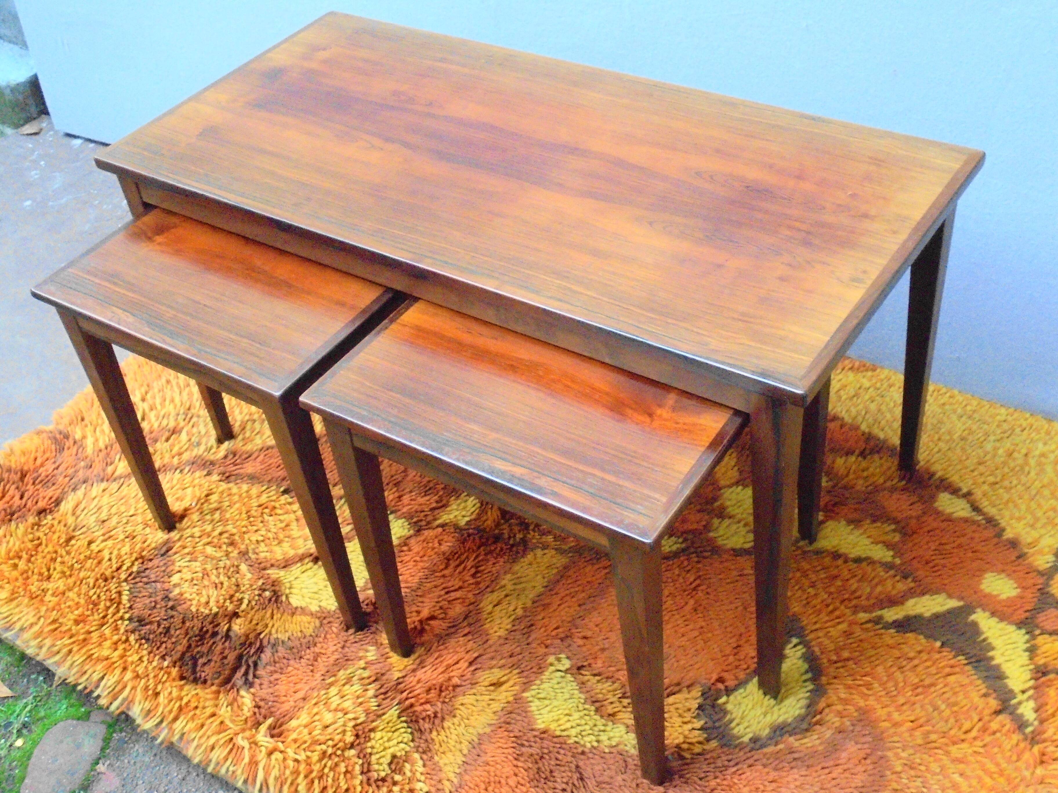 Danish rosewood nesting tables from the 60s edited by Kvalitet Funktion Form