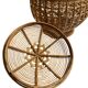 Large vintage woven rattan basket