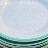 The set of six speckled sandstone plates