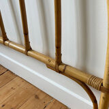 Vintage rattan headboard for single bed