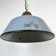 Industrial Grey Enamel and Cast Iron Pendant Light, 1960s