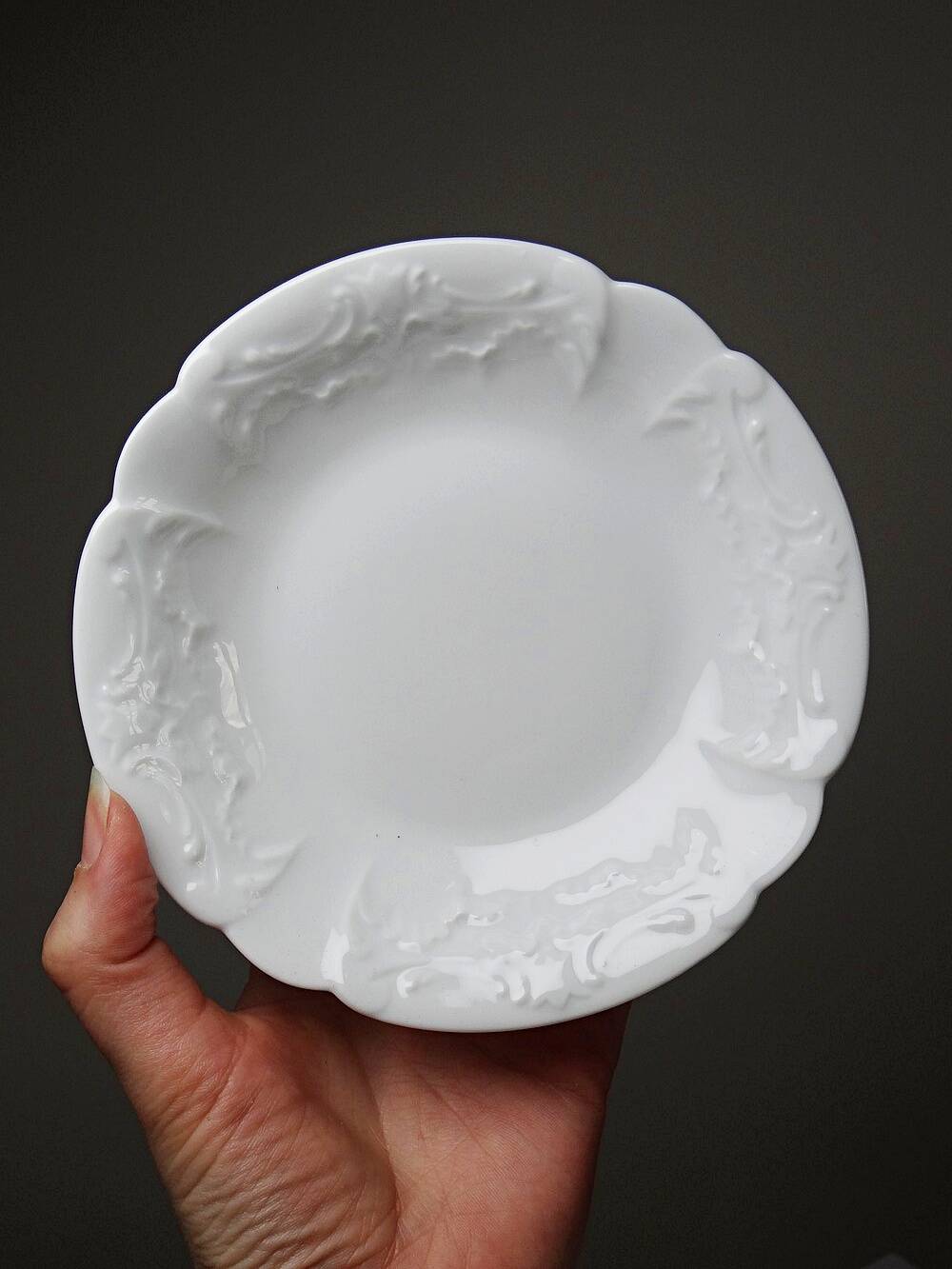 Dessert service Limoges L&Cie Lafarge 12 pieces white porcelain years