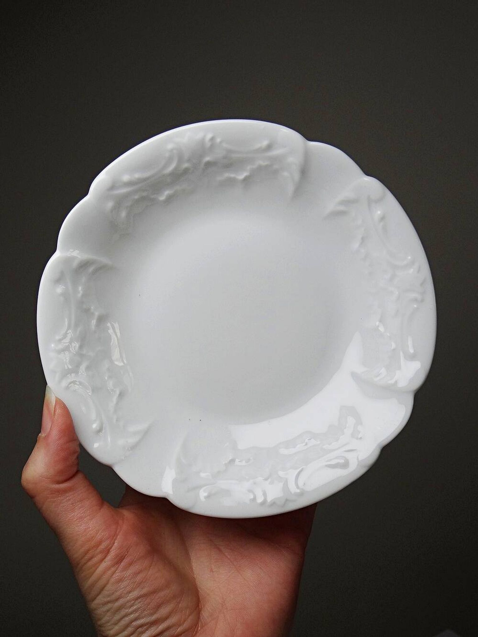 Dessert service Limoges L&Cie Lafarge 12 pieces white porcelain years