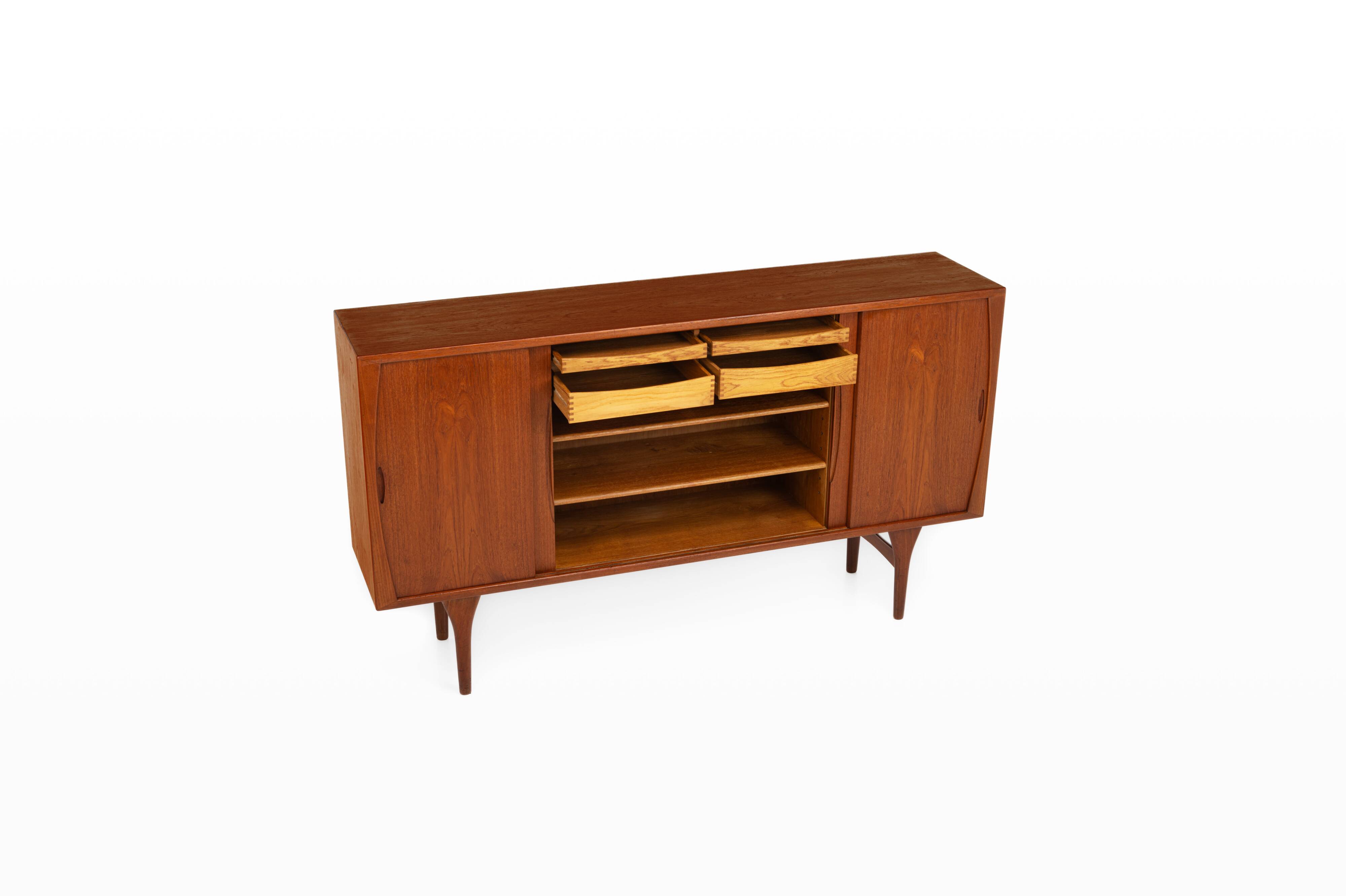 Sideboard in Teak and Oak by Henning Kjaernulf for Bruno Hansen, 1960s