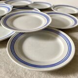Flat earthenware plates from Luneville, 50s-60s