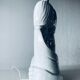 Lampe couple enlacé en céramique