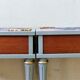 Bedside table with fluted spindle legs