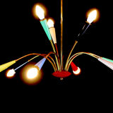 Lustre laiton coloré branche mid-century space age