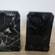 Art Deco pair of bookends in marble and green onyx – 1930s-1950s