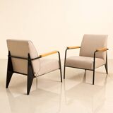 Pair of "Salon" armchairs by Jean Prouvé for Vitra 00's