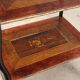 Table d’appoint ancienne en hêtre et métal, Italie, XXe siècle
