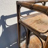 Bamboo rattan shelf