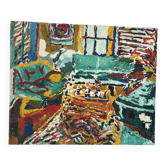 “Coin Salon” huile au couteau signée Jérôme Pezzillo 1992