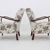 1960s Pair of Resored Armchairs , Czechoslovakia