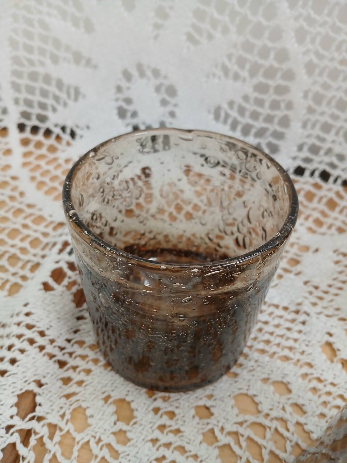 4 bubble glass water glasses