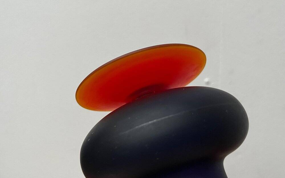 Glass vase from the Italian Satinato series attributed to Carlo Moretti, 1970s.