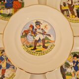 Dessert plates nursery rhymes of digoin and sarreguemine