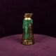 Aldo Tura Mod. 968D Hand-Decorated Green Goatskin Parchment Thermos Italy 1960