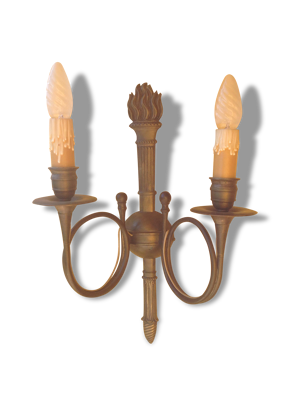 Paire d'appliques en - bronze