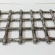 Expandable trivet in silver metal imitation bamboo