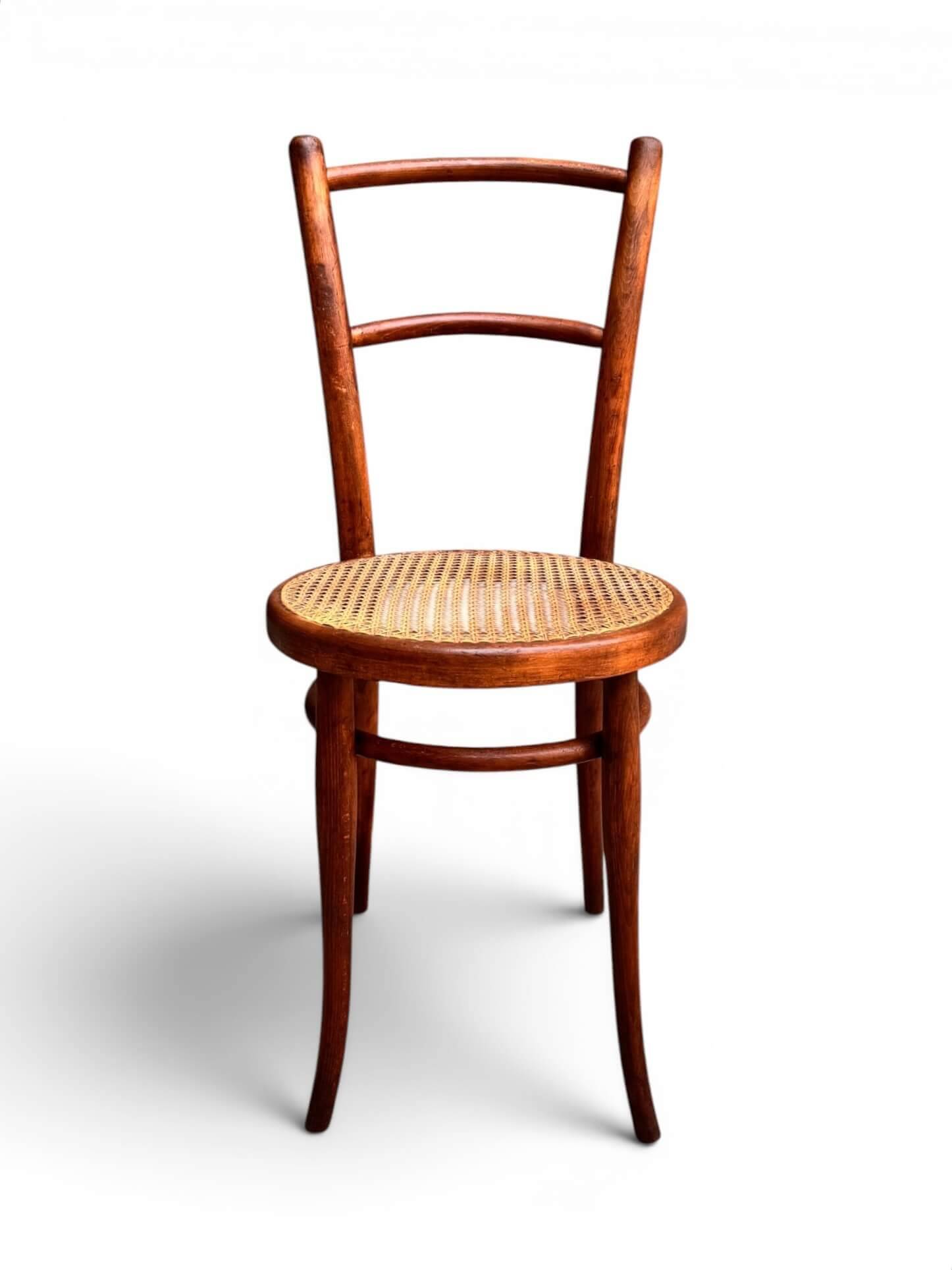 Ensemble de 4 chaises de bistrot 1900 dépareillées