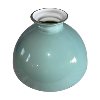 Light blue lampshade exterior white ceramic interior
