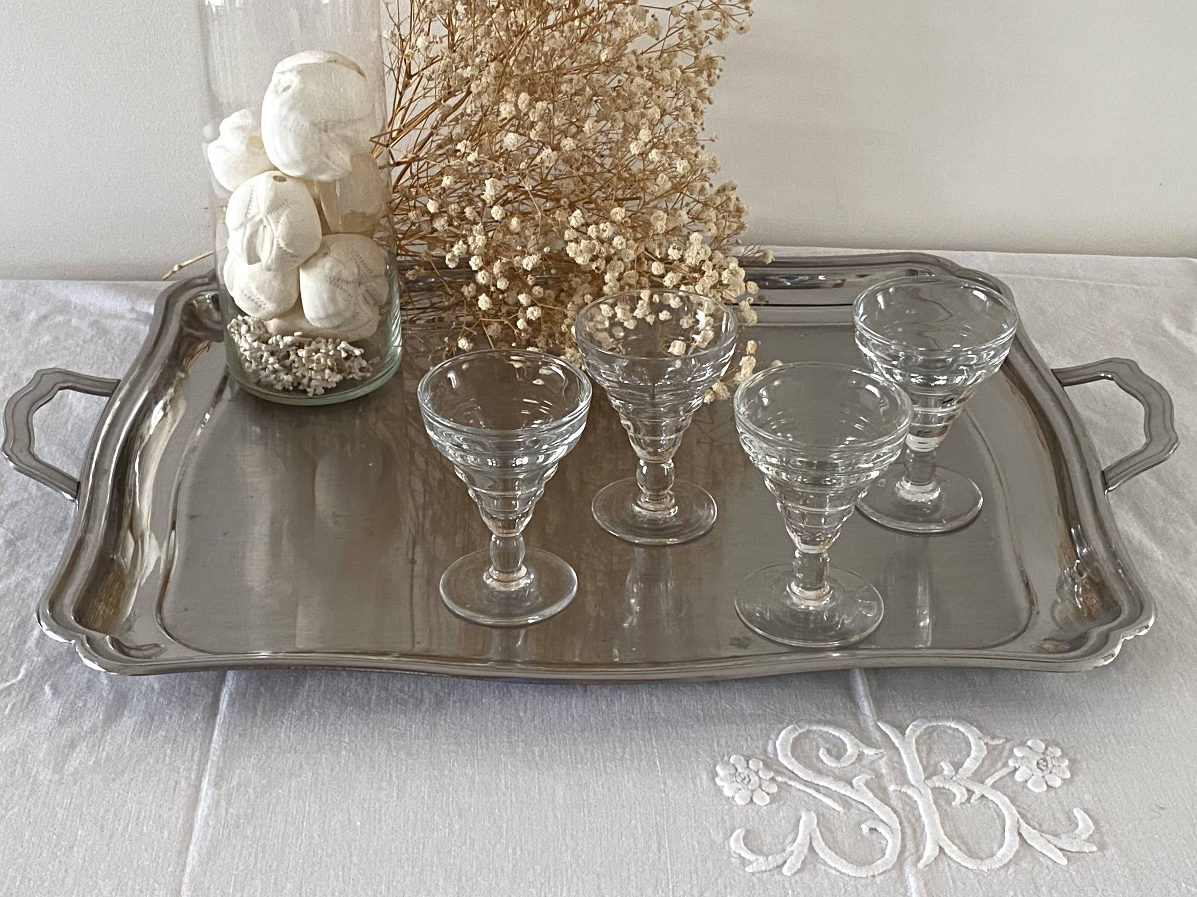 Large stainless steel platter